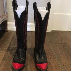 Black and Red Cowboy boots